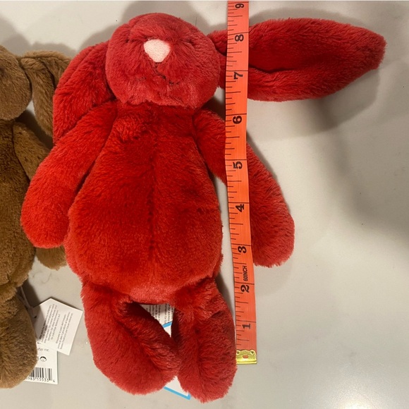 NWT Retired Jellycat Bashful Bunny Holiday Trio - cranberry, nutmeg, and ivy - Picture 11 of 11